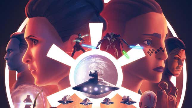صورة للمقال بعنوان حرب النجوم'  مختارات الرسوم المتحركة التالية تستكشف ظلال الإمبراطورية